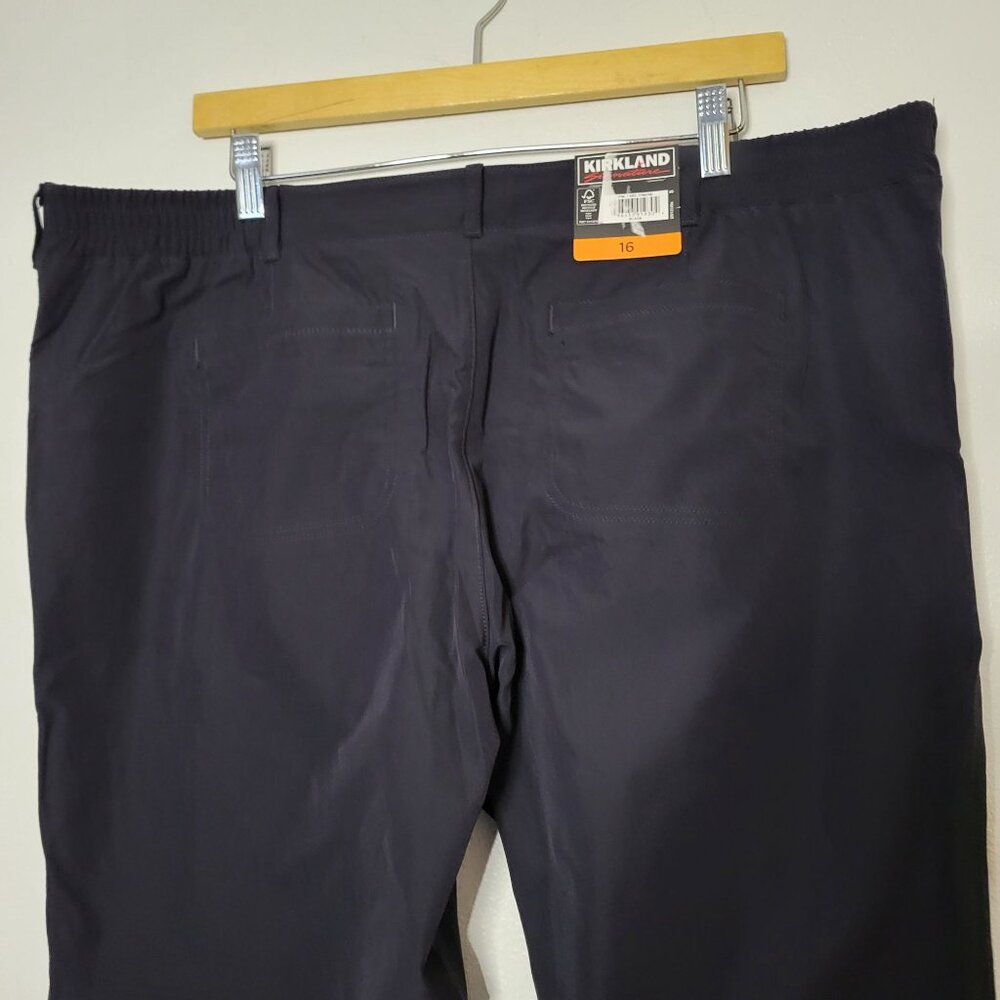 Kirkland Signature Womens Black Dress Pants Size 16 Stretch Waistband With Pocke - Picture 5 of 8